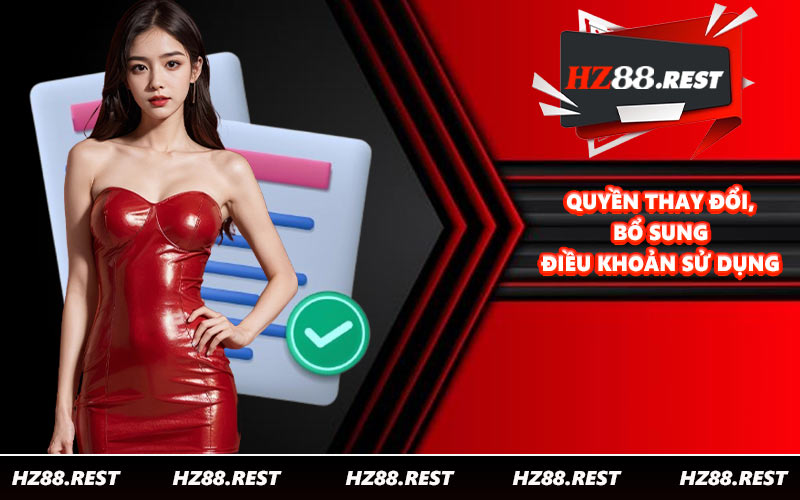 Quyền thay đổi, bổ sung điều khoản sử dụng